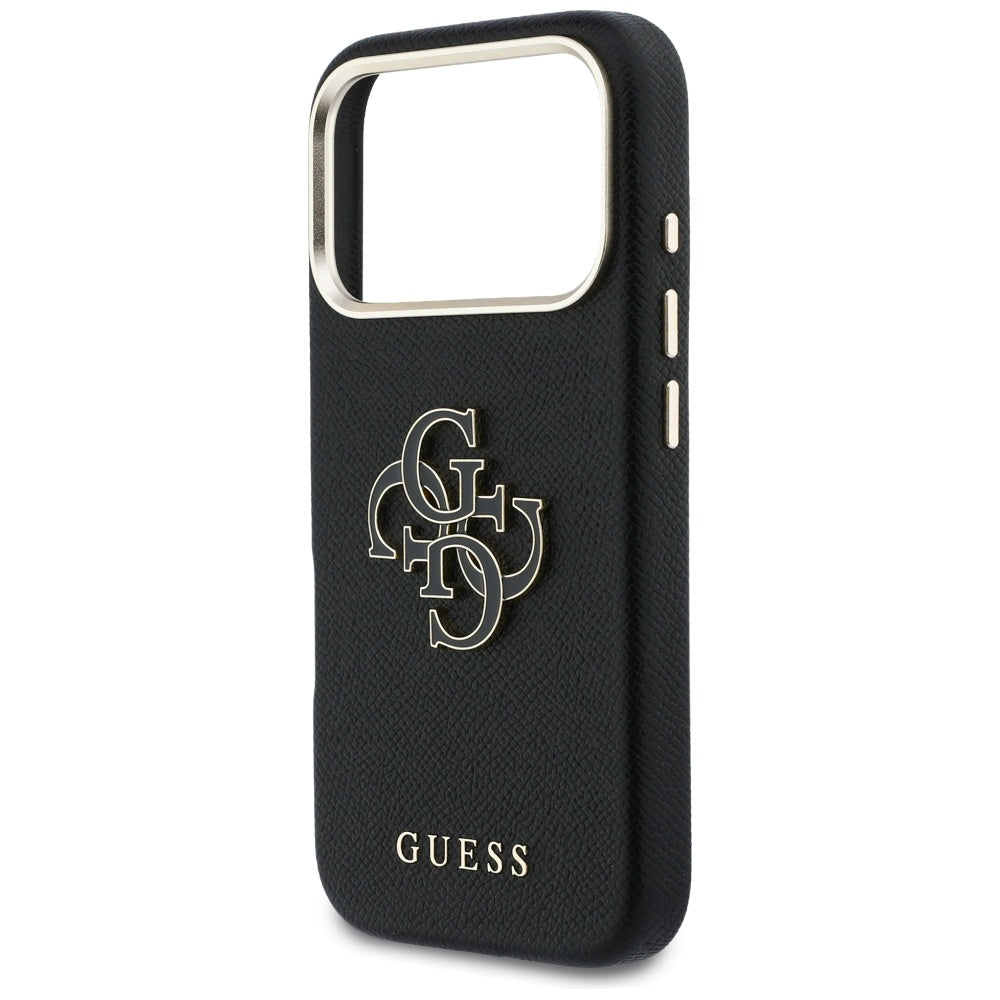 Custodia per Apple iPhone 17 Pro, Guess, Resin Logo, Nera