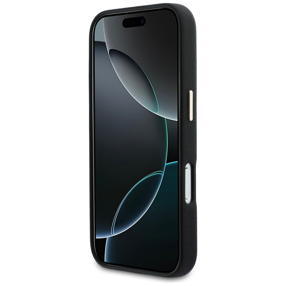 Custodia per Apple iPhone 17 Pro, Guess, Resin Logo, Nera