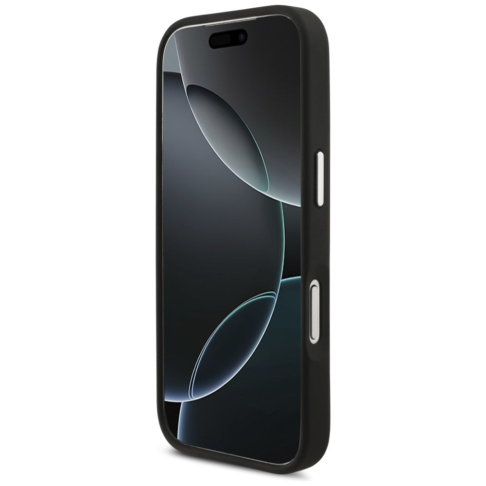 Custodia per Apple iPhone 17 Pro, Karl Lagerfeld, Grained Karl & Choupette's Heads Pins and Logo, Nera