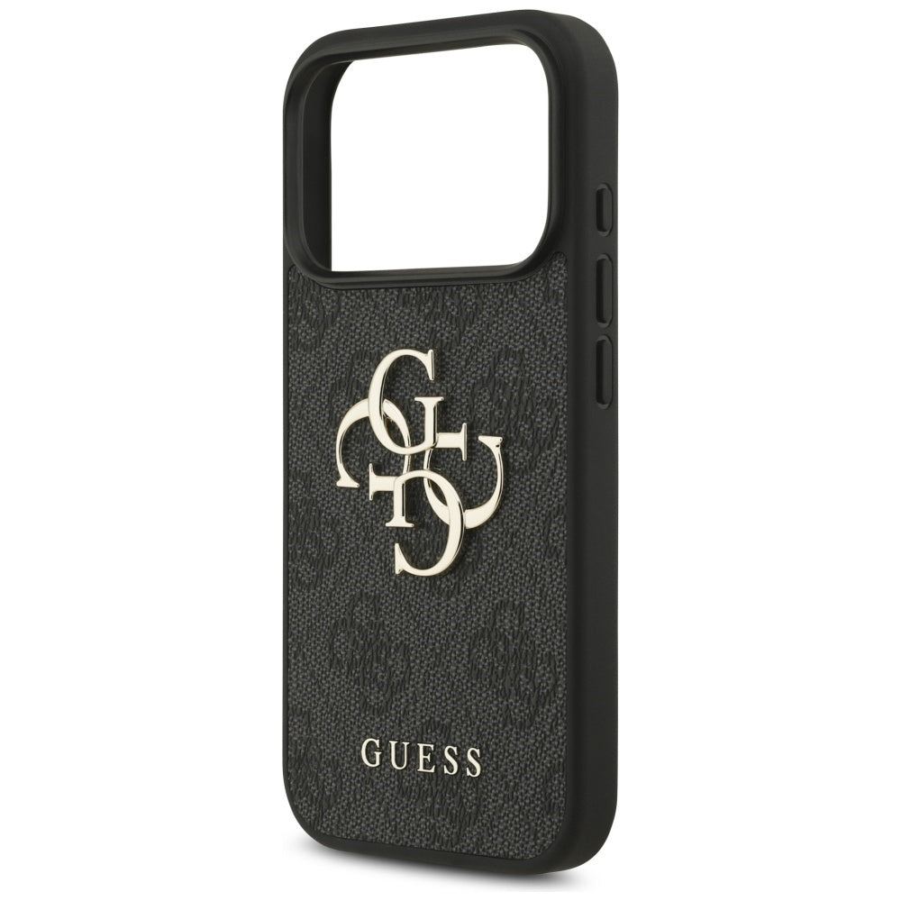 Case for Apple iPhone 17 Pro Max, Guess, 4G Classic Logo with Strap, Black