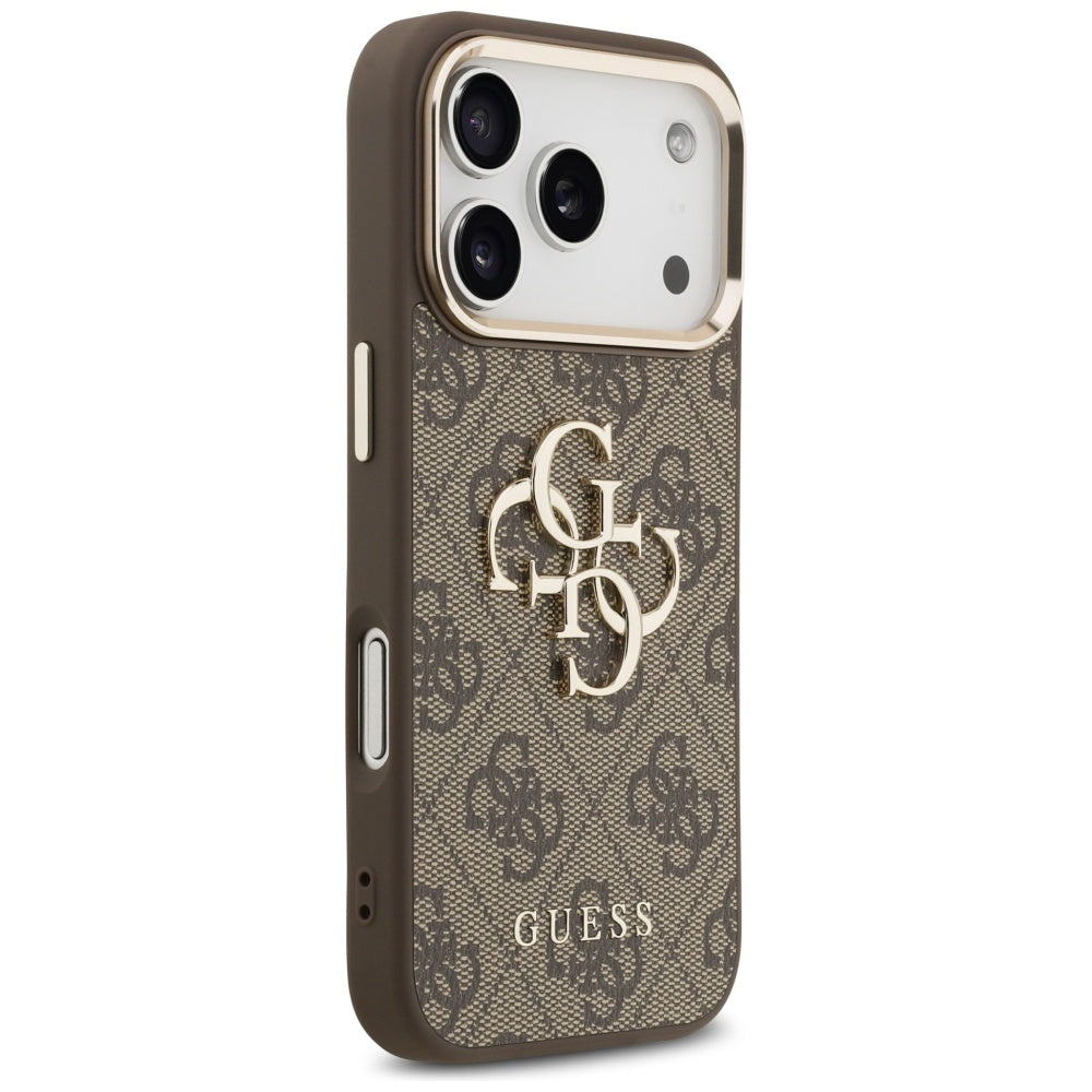 Custodia per Apple iPhone 17 Pro Max, Guess, Big 4G Logo Classic, Marrone Dorato