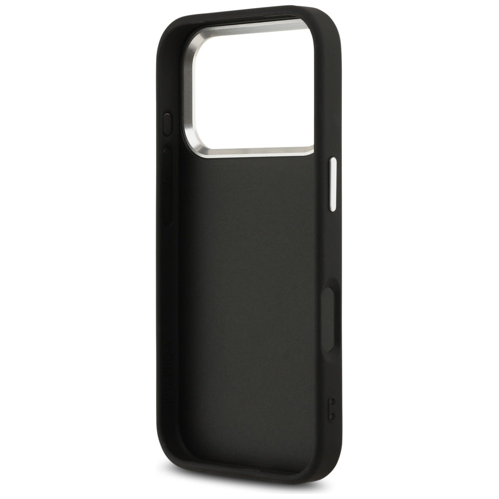 Custodia per Apple iPhone 17 Pro Max, Guess, Big 4G Logo Classic, Nera Argentata