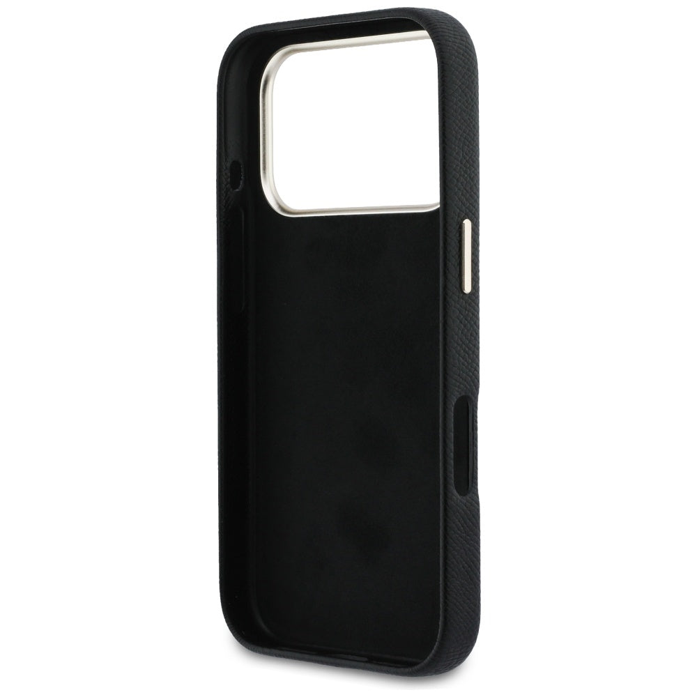Custodia per Apple iPhone 17 Pro Max, Guess, Resin Logo, Nera