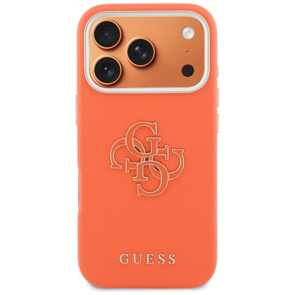 Custodia per Apple iPhone 17 Pro Max, GUESS, Resin Logo, Arancione