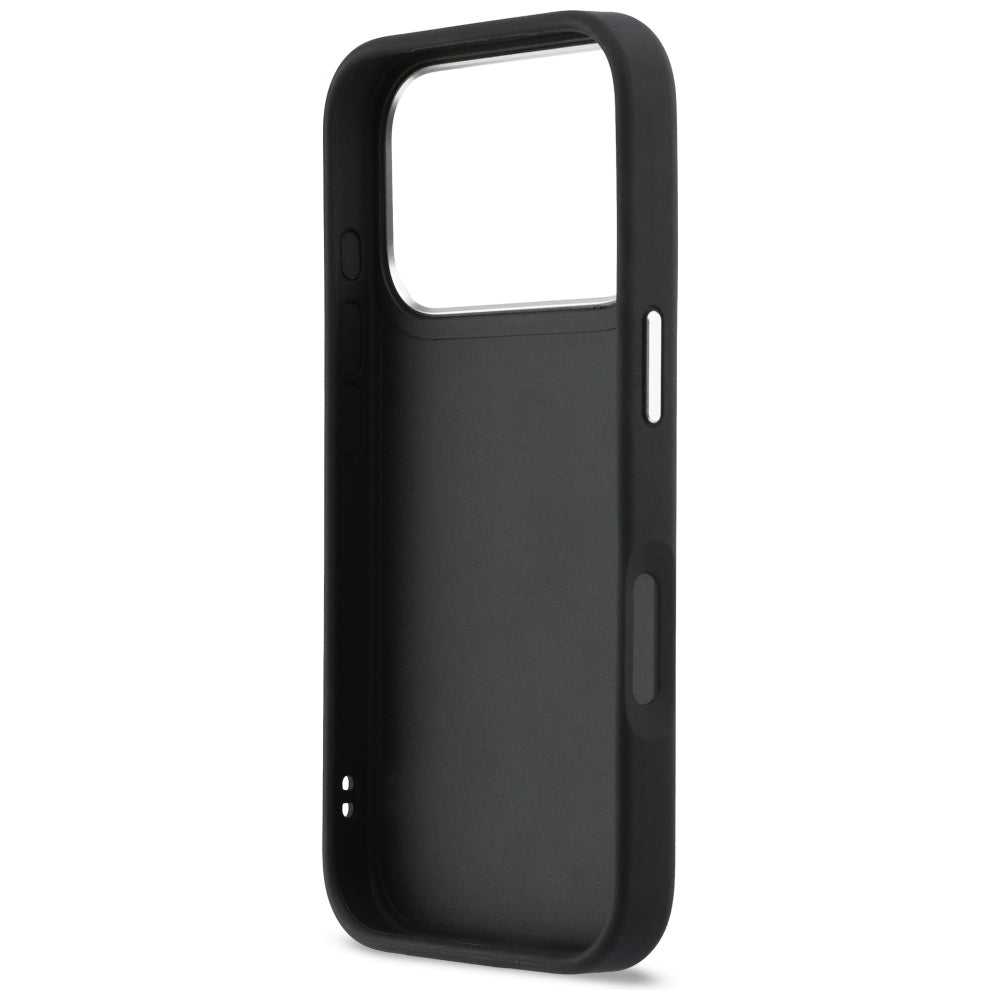 Custodia per Apple iPhone 17 Pro Max, Karl Lagerfeld, Karl & Choupette Print con tasca, Nera