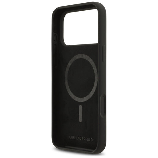 Custodia per Apple iPhone 17 Pro Max, Karl Lagerfeld, Sketch and Logo Karl, Nera