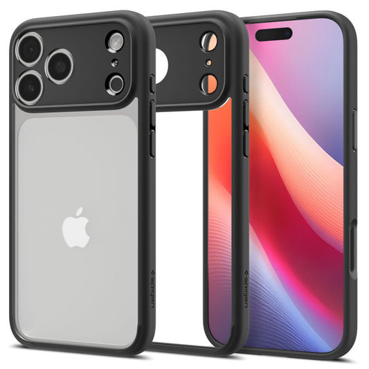 Custodia per Apple iPhone 17 Pro Max, Spigen, Ultra Hybrid, Nera Opaca