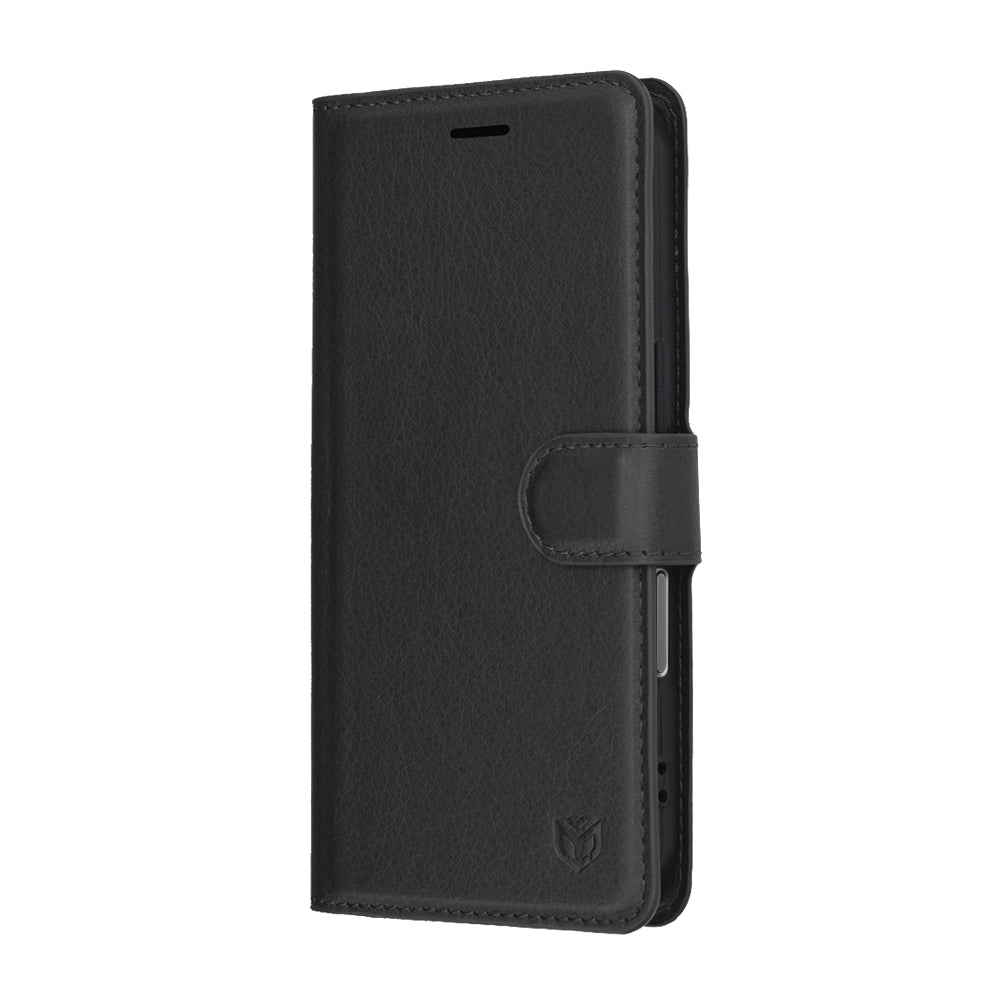 Custodia per Apple iPhone 17 Pro Max, Techsuit, Leather Folio, Nera