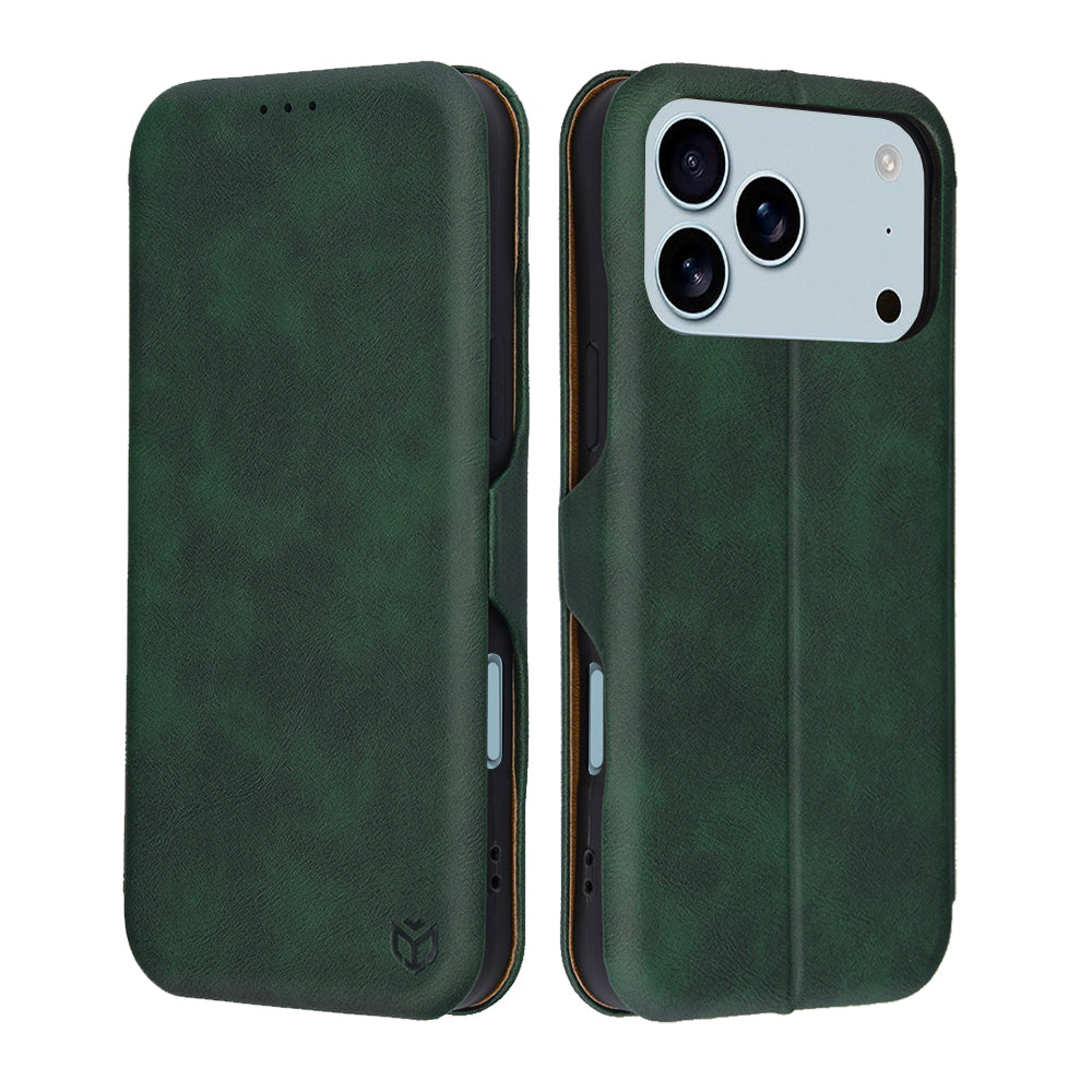 Custodia per Apple iPhone 17 Pro Max, Techsuit, Safe Wallet Plus, Verde