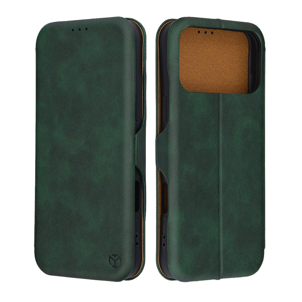 Custodia per Apple iPhone 17 Pro Max, Techsuit, Safe Wallet Plus, Verde