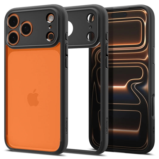 Custodia per Apple iPhone 17 Pro, Spigen, Ultra Hybrid, Nera Opaca