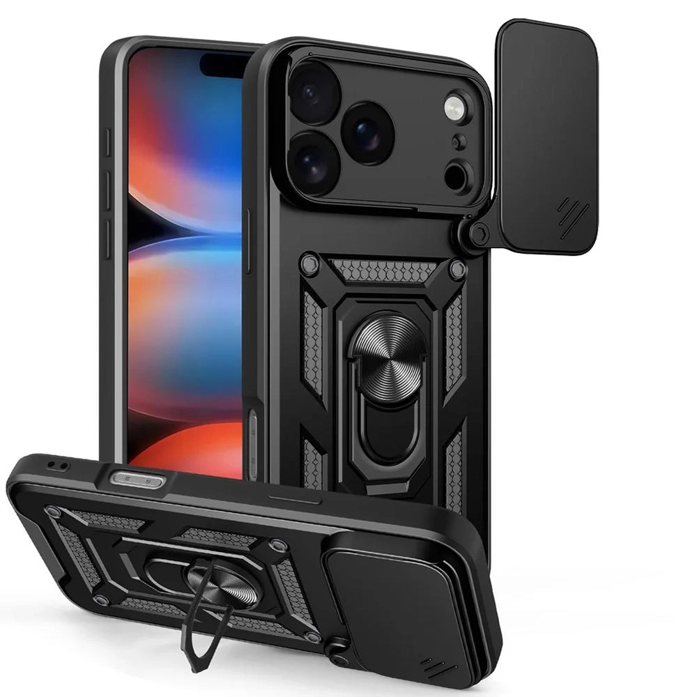 Custodia per Apple iPhone 17 Pro, Techsuit, CamShield, Nera