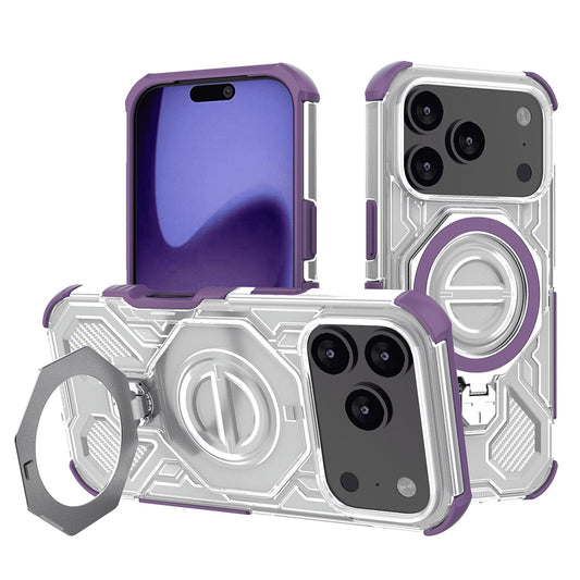 Custodia per Apple iPhone 17 Pro, Techsuit, Carbon Shield Pro, Viola