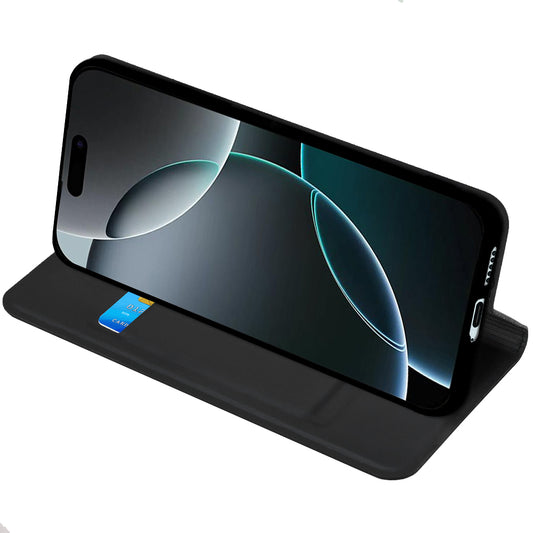 Custodia per Apple iPhone 17 Pro, Techsuit, Magskin Book, Nera