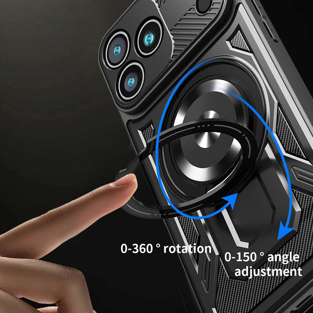 Custodia per Apple iPhone 17 Pro, Techsuit, RuggedCam, Nera