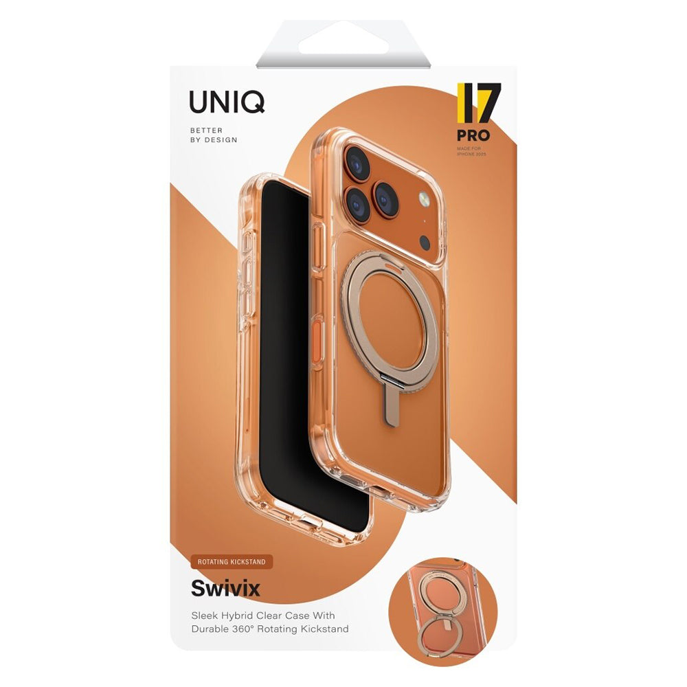 Custodia per Apple iPhone 17 Pro, UNIQ, Swivix, Dorata