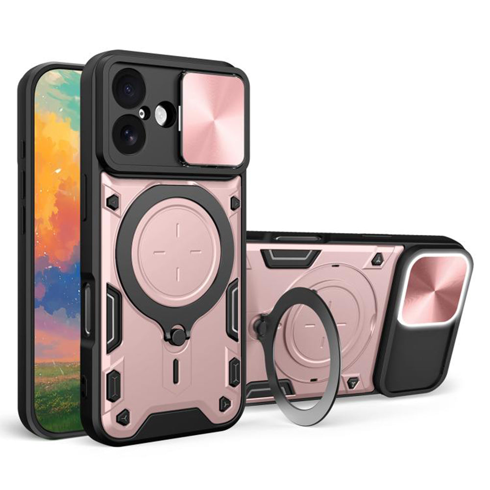 Custodia per Apple iPhone 17, Techsuit, CamGuard Pro, Rosa Dorato