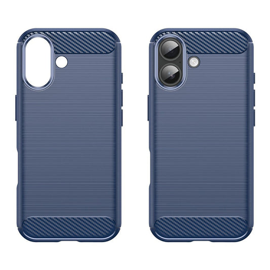 Custodia per Apple iPhone 17, Techsuit, Carbonio, Blu