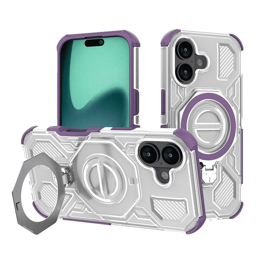 Custodia per Apple iPhone 17, Techsuit, Carbon Shield Pro, Viola