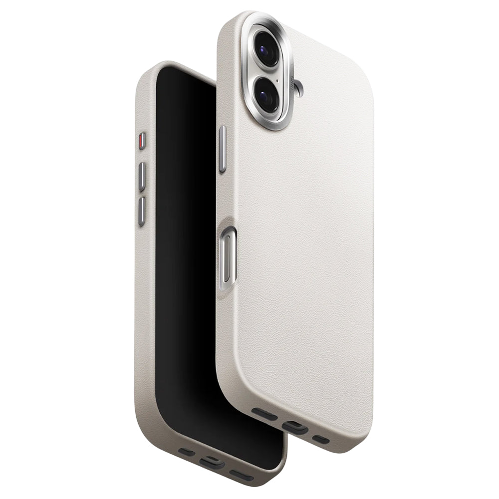 Custodia per Apple iPhone 17, UNIQ, Lyden Leatherette, Grigio