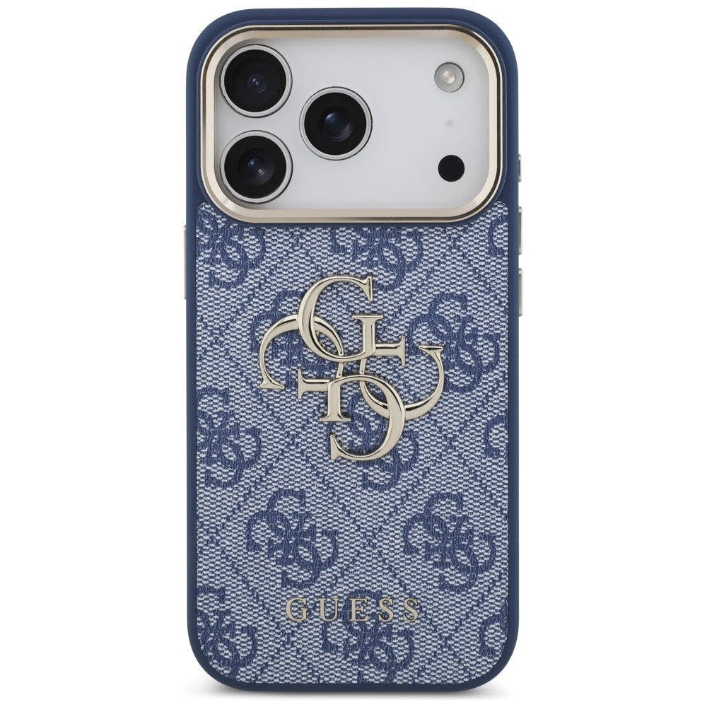 Custodia per Apple iPhone 18 Pro / 17 Pro, Guess, 4G Big Classic Logo, Blu