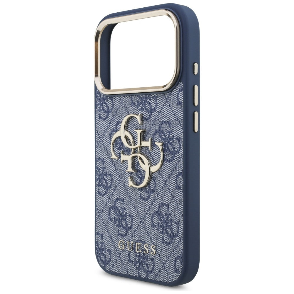 Custodia per Apple iPhone 18 Pro / 17 Pro, Guess, 4G Big Classic Logo, Blu