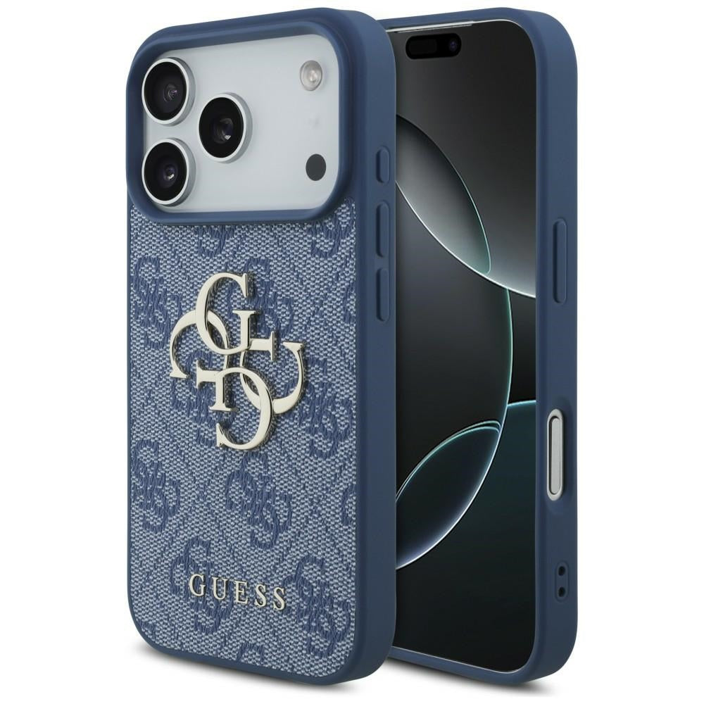 Custodia per Apple iPhone 18 Pro / 17 Pro, Guess, 4G Big Logo, Blu