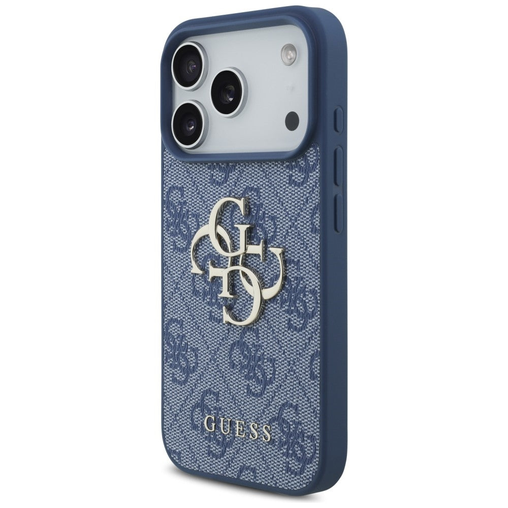 Custodia per Apple iPhone 18 Pro / 17 Pro, Guess, 4G Big Logo, Blu