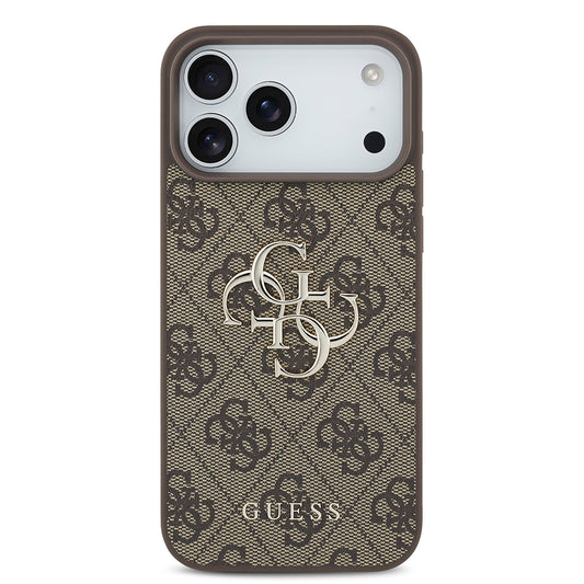 Custodia per Apple iPhone 18 Pro / 17 Pro, Guess, 4G Big Logo, Marrone