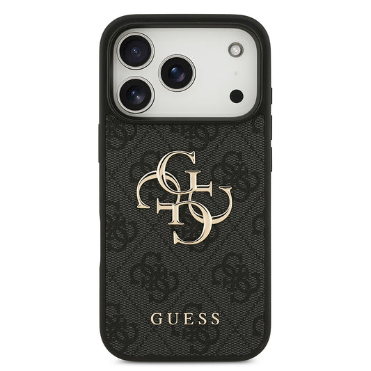 Custodia per Apple iPhone 18 Pro / 17 Pro, Guess, 4G Big Logo, Nera