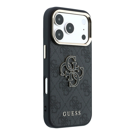 Custodia per Apple iPhone 18 Pro / 17 Pro, Guess, 4G Big Resin Logo, Nera