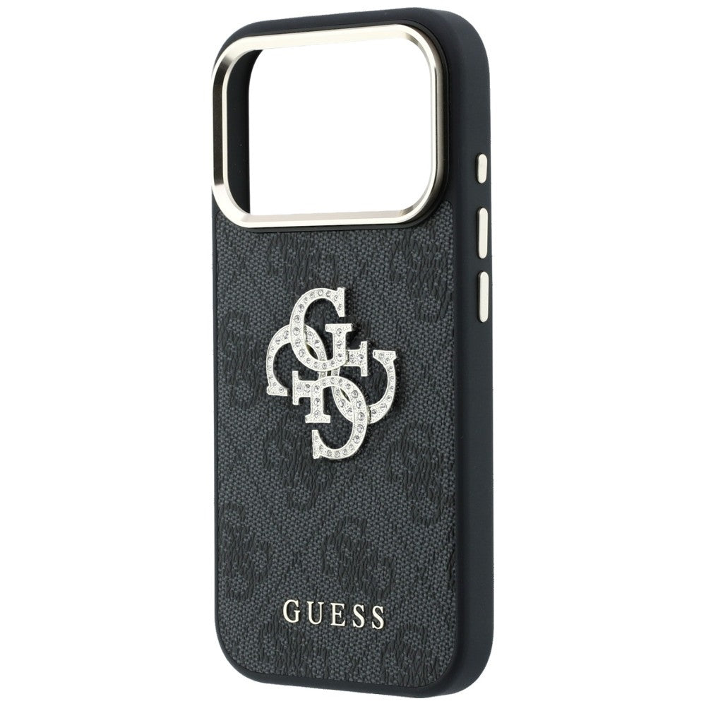Custodia per Apple iPhone 18 Pro / 17 Pro, Guess, 4G Big Strass Logo, Nera
