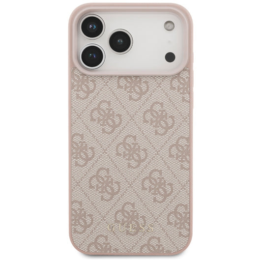 Custodia per Apple iPhone 18 Pro / 17 Pro, Guess, 4G Classic Logo, Rosa