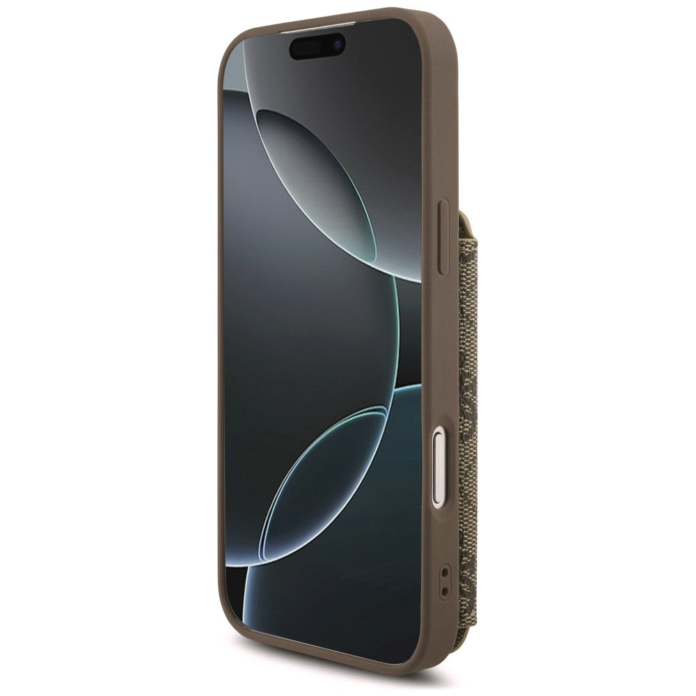Custodia per Apple iPhone 18 Pro / 17 Pro, Guess, 4G Crossbody Cardslot, Marrone
