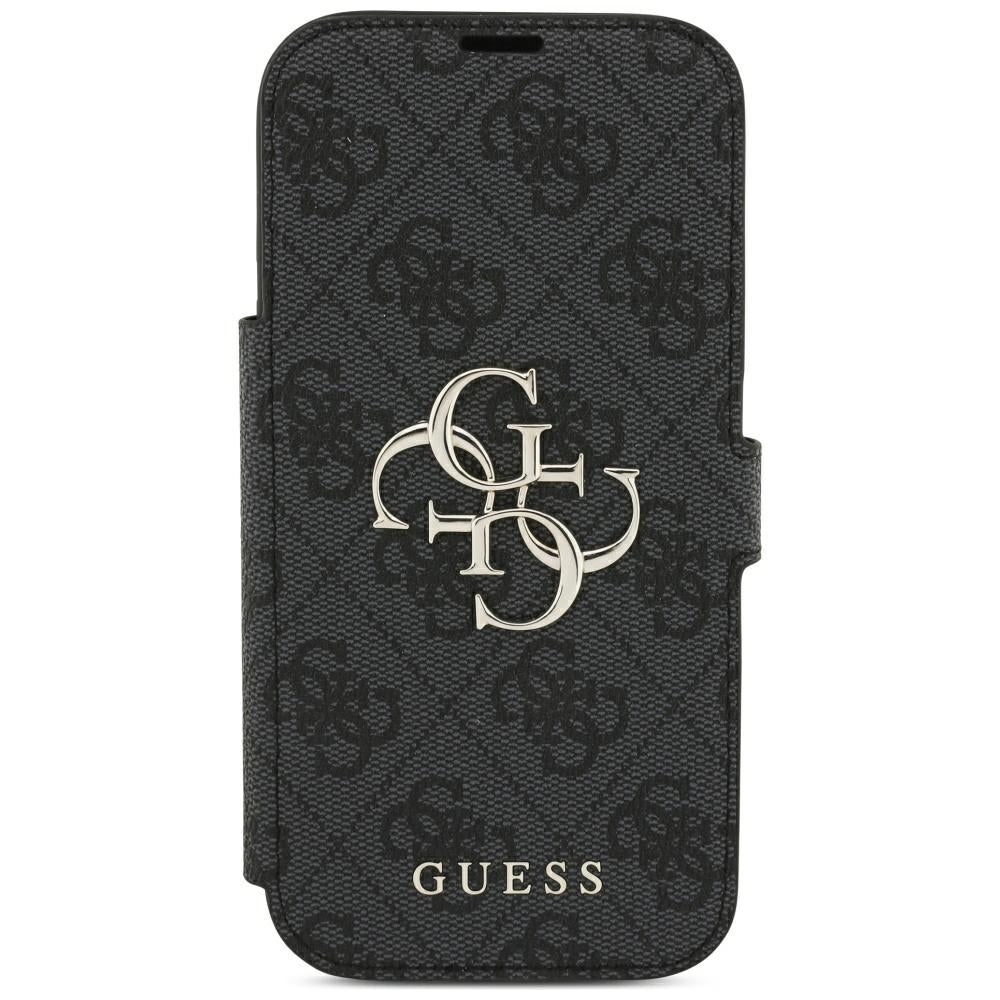 Custodia per Apple iPhone 18 Pro / 17 Pro, Guess, Logo Metallico 4G, Nera