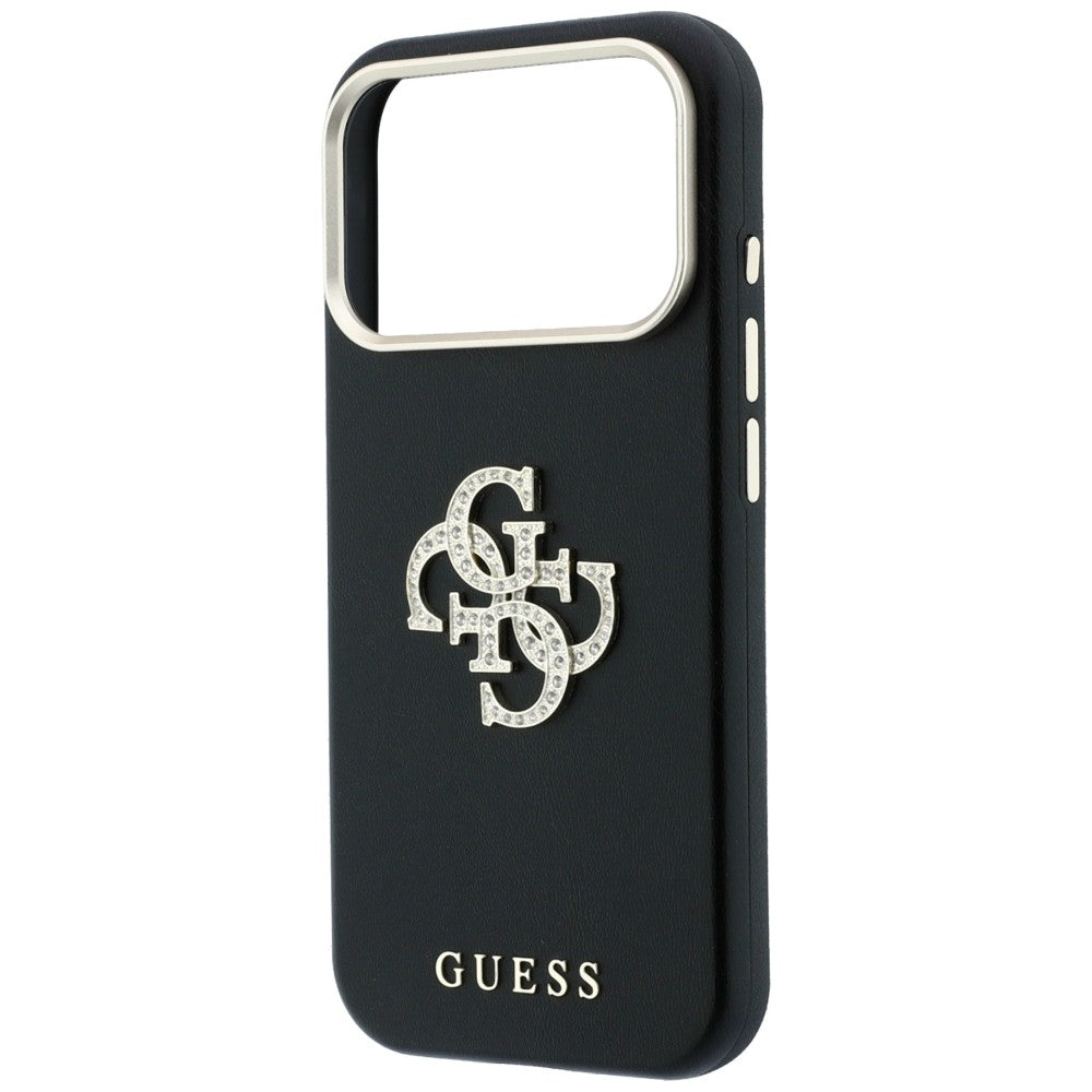 Custodia per Apple iPhone 18 Pro / 17 Pro, Guess, Smooth Big Strass Logo, Nera