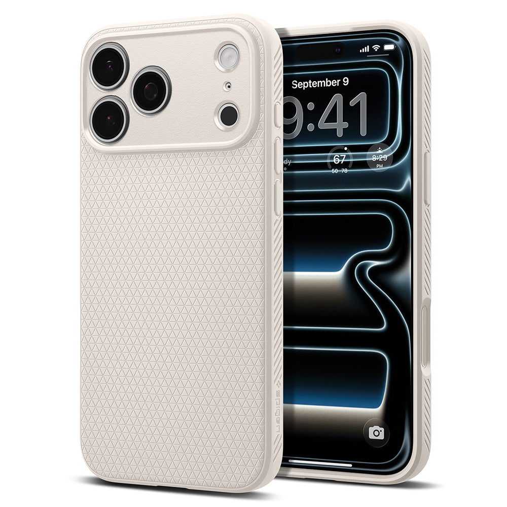 Custodia per Apple iPhone 18 Pro / 17 Pro, Spigen, Liquid Air, Beige ACS12152