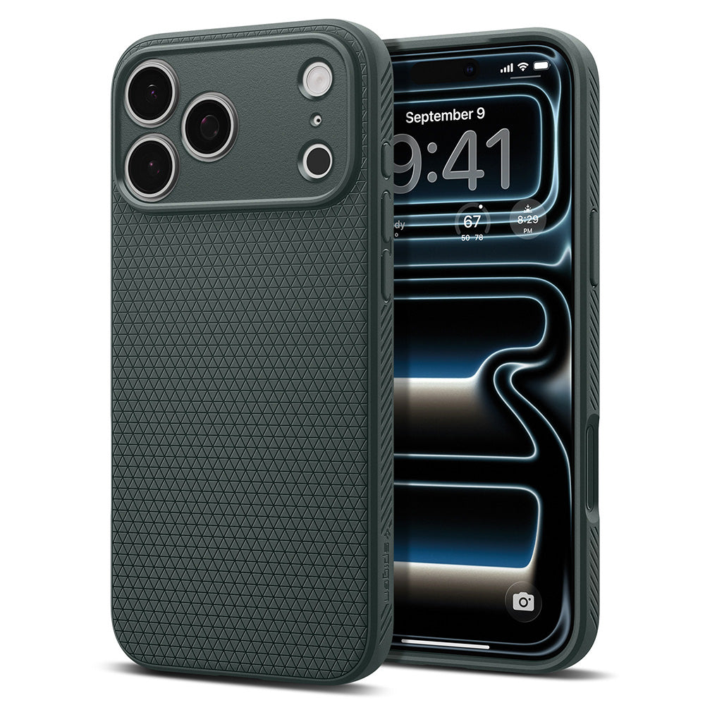 Custodia per Apple iPhone 18 Pro / 17 Pro, Spigen, Liquid Air, Verde ACS12151