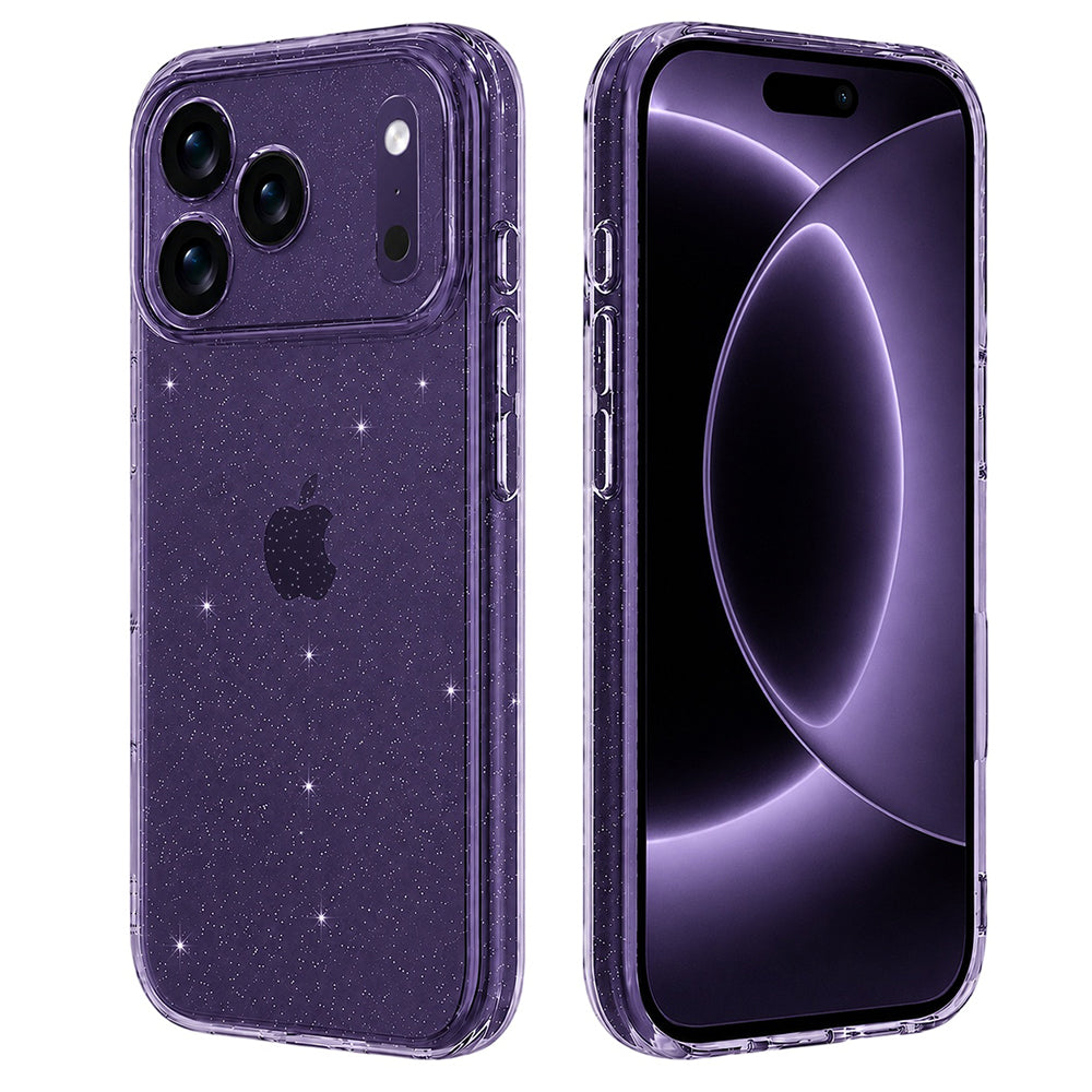 Custodia per Apple iPhone 18 Pro / 17 Pro, Techsuit, SparkleSkin, Trasparente