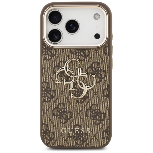 Custodia per Apple iPhone 18 Pro Max / 17 Pro Max, Guess, 4G Big Classic Logo, Marrone