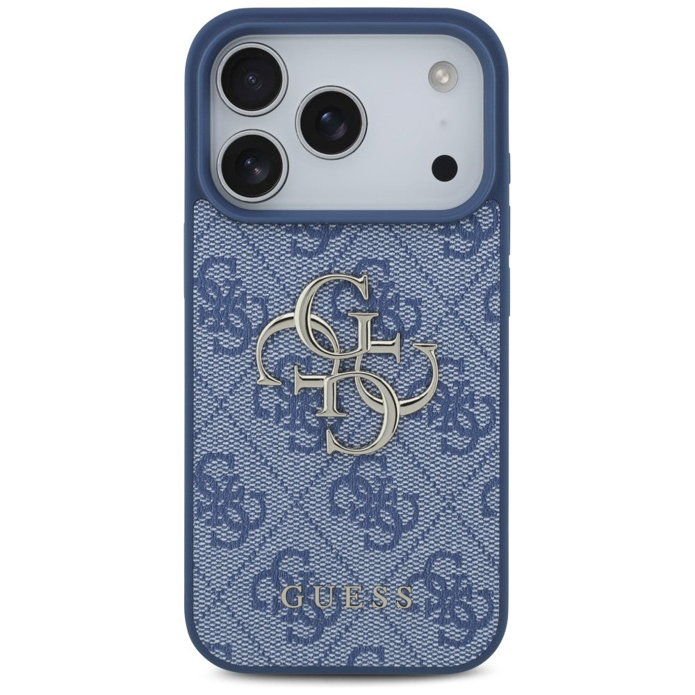 Custodia per Apple iPhone 18 Pro Max / 17 Pro Max, Guess, 4G Big Logo, Blu