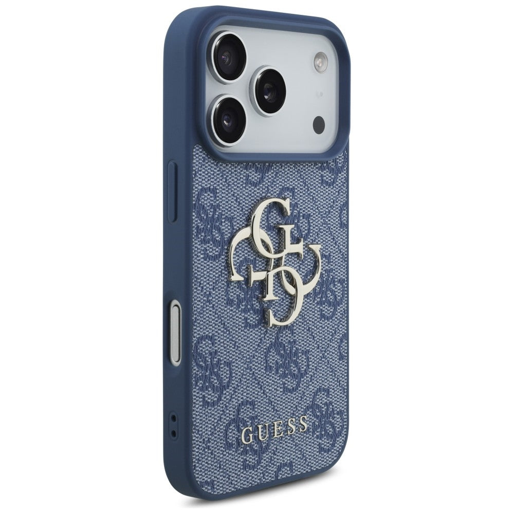 Custodia per Apple iPhone 18 Pro Max / 17 Pro Max, Guess, 4G Big Logo, Blu