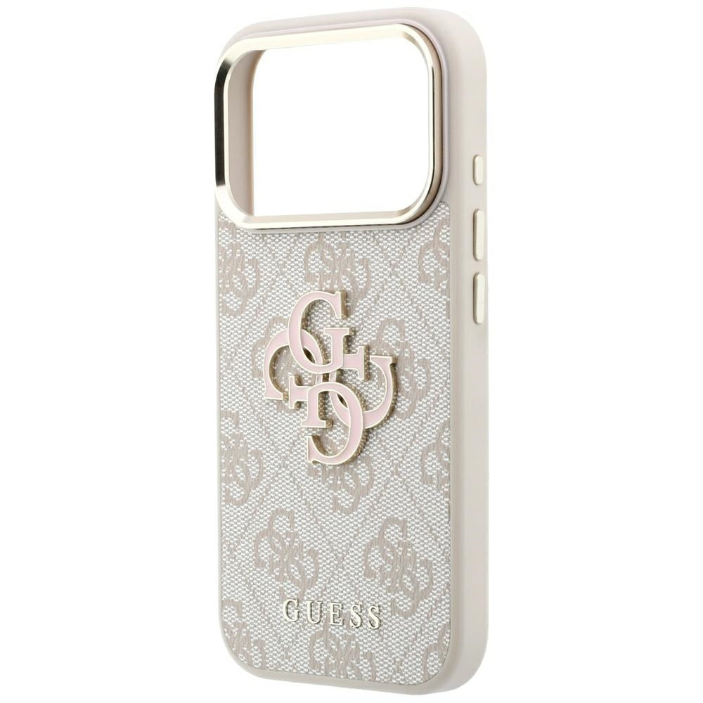 Custodia per Apple iPhone 18 Pro Max / 17 Pro Max, Guess, Logo 4G Grande in Resina, Rosa