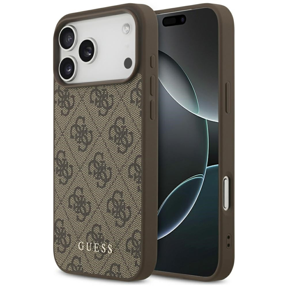 Custodia per Apple iPhone 18 Pro Max / 17 Pro Max, Guess, 4G Classic Logo, Marrone