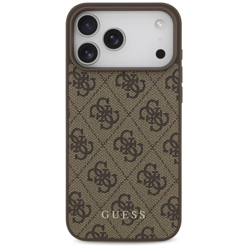 Custodia per Apple iPhone 18 Pro Max / 17 Pro Max, Guess, 4G Classic Logo, Marrone