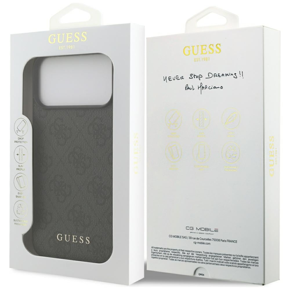 Custodia per Apple iPhone 18 Pro Max / 17 Pro Max, Guess, 4G Classic Logo, Nera