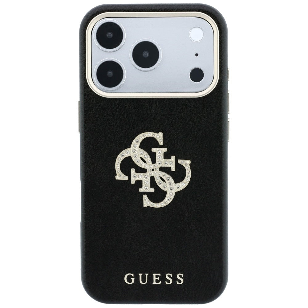 Custodia per Apple iPhone 18 Pro Max / 17 Pro Max, Guess, Smooth Big Strass Logo, Nera