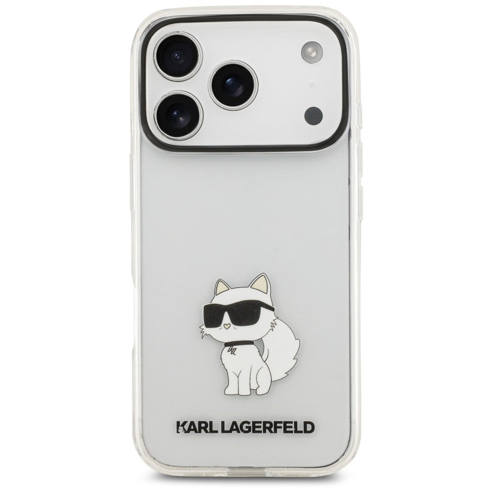 Cover per Apple iPhone 18 Pro Max / 17 Pro Max, Karl Lagerfeld, IML Choupette NFT, trasparente