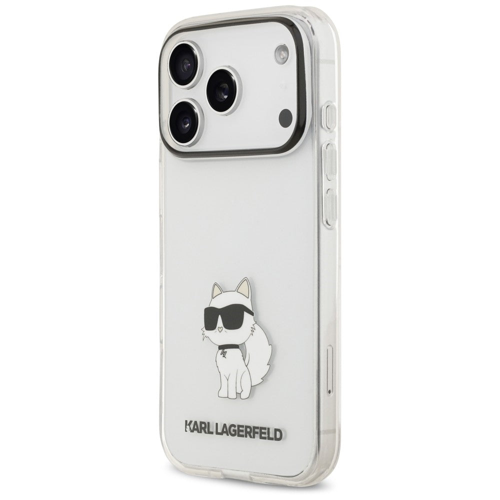 Cover per Apple iPhone 18 Pro Max / 17 Pro Max, Karl Lagerfeld, IML Choupette NFT, trasparente