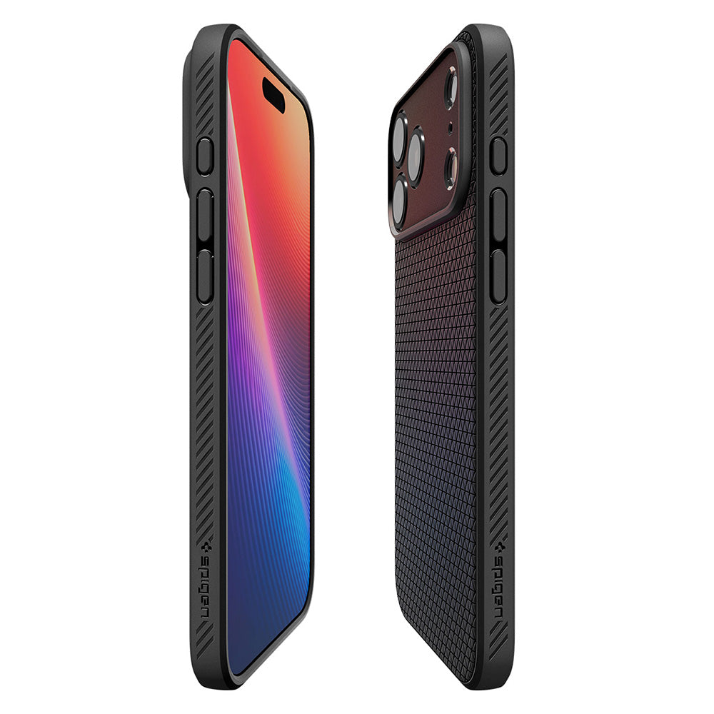 Custodia per Apple iPhone 18 Pro Max / 17 Pro Max, Spigen, Liquid Air, Nero Opaco ACS12111